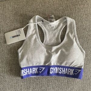 Gymshark Gray and Blue Sports Bra